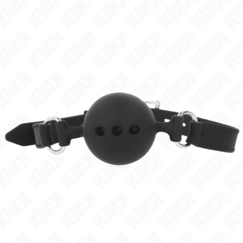 Bâton entierement silicone 55 x 2 CM avec boule 4,5 CM taille M noir ajustable 35-51 CM — KINK