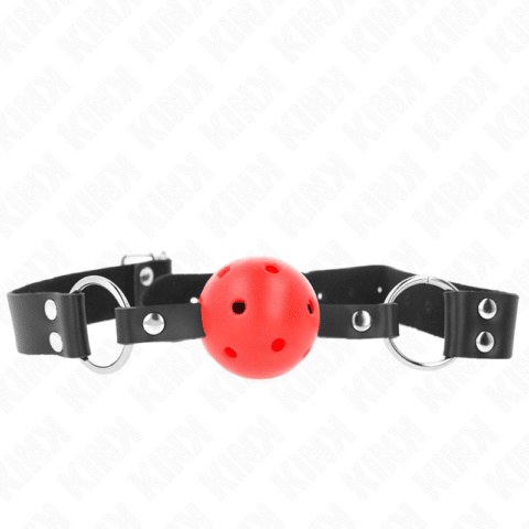 Balle respirante 4 CM BAG avec double rivet rouge 62,5 x 2,5 CM ajustable 42-58 CM — KINK