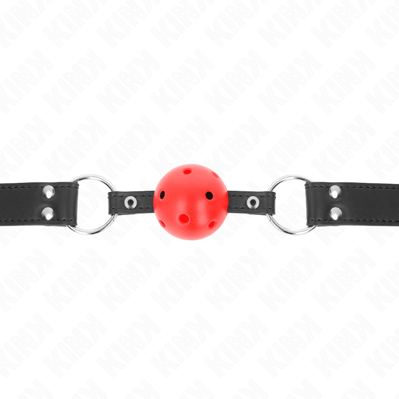 Bâton respirant 4 CM avec double rivet cuir 62,5 x 2,5 CM réglable 42-58 CM — KINK, vue 3