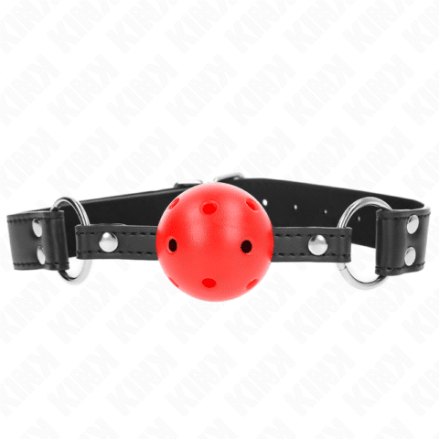 Bâton respirant 4 CM avec double rivet cuir 62,5 x 2,5 CM réglable 42-58 CM — KINK