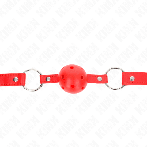 Bâton respirant 4 CM avec double rivet modèle 1 rouge 62,5 x 2,5 CM réglable 42-58 CM — KINK