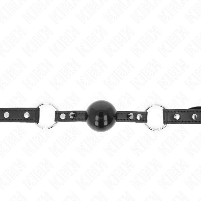 Bâillon balle 4 CM avec pointe rivet et snap lock 65 x 2 CM — KINK, vue 3