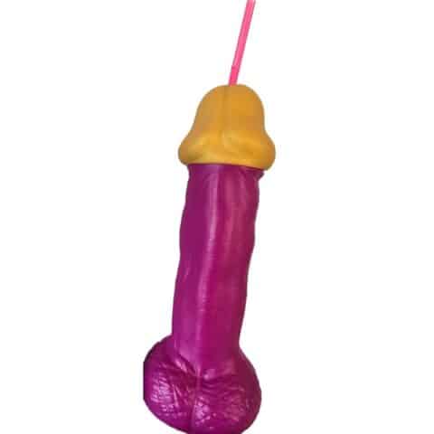 Verre pénis en plastique fuchsia — DIABLO PICANTE