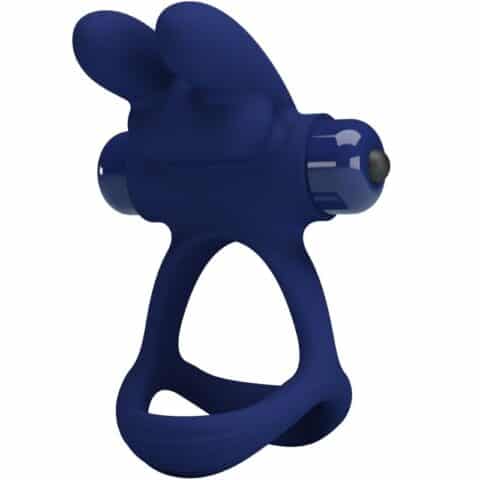 Francisco double anneau vibrant lapin bleu — PRETTY LOVE