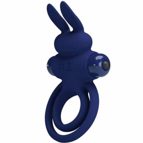 Darey double anneau vibrant lapin bleu — PRETTY LOVE