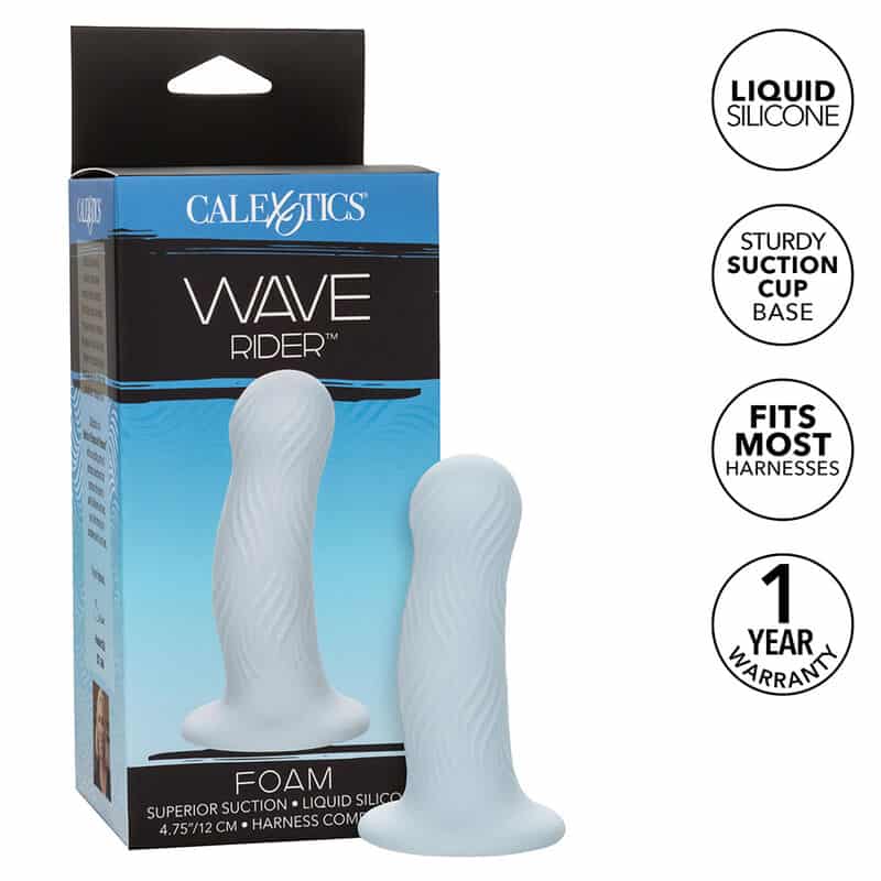 Wave rider plug anal en mousse bleu — CALEXOTICS, vue 2