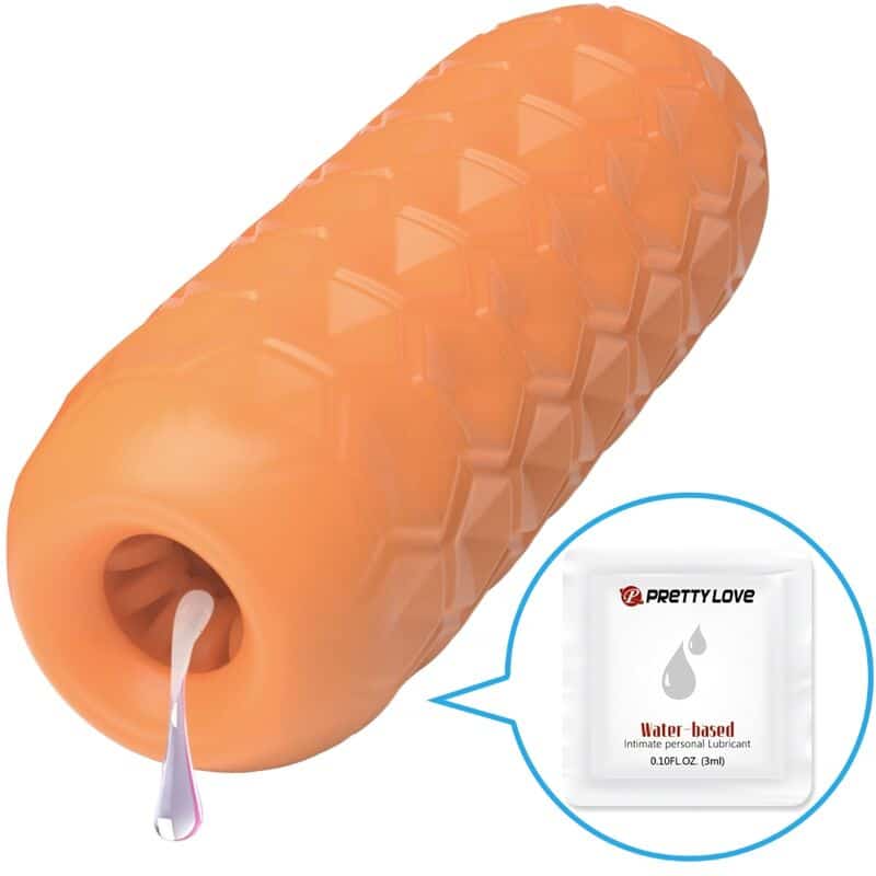 Masturbateur pour homme à deux boules orange — PRETTY LOVE, vue 7