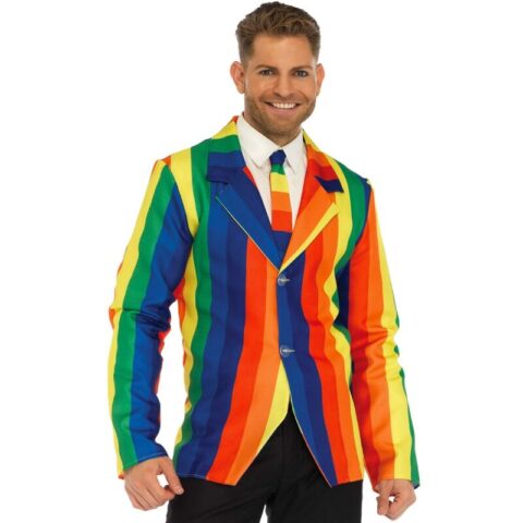 Blazer + cravate arc-en-ciel S — LEG AVENUE