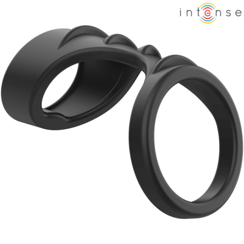 Theo anneau pénis double silicone noir modèle 3 — INTENSE
