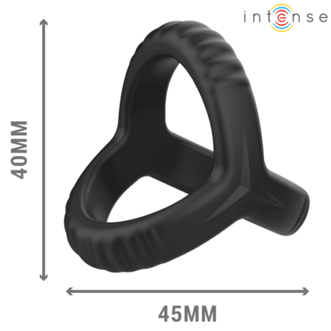 Carson anneau pénis double silicone noir modèle 4 — INTENSE