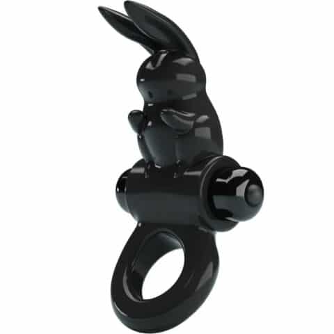 Anneau vibrateur excitant rabbit 10 vibrations noir — PRETTY LOVE