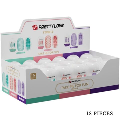 Cupid X 18 masturbateurs pour hommes différentes textures — PRETTY LOVE
