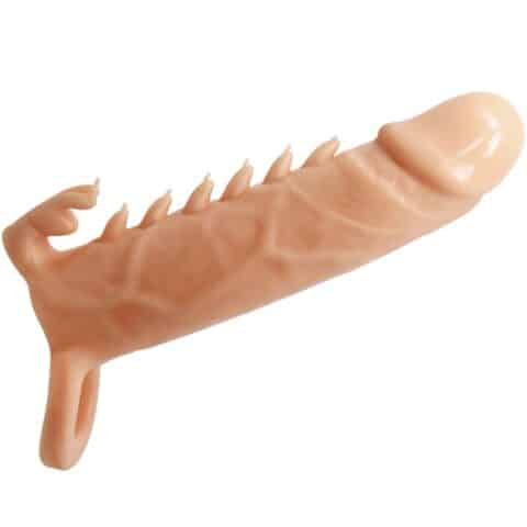 Emmit manchon pour pénis + stimulateur de clitoris chair — PRETTY LOVE