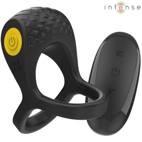 Alex vibrateur double anneau pénis 10 vibrations noir — INTENSE