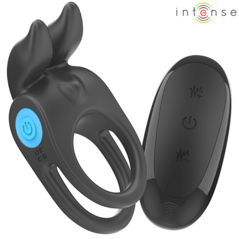 SAM vibrateur double anneau pénis 10 vibrations noir — INTENSE