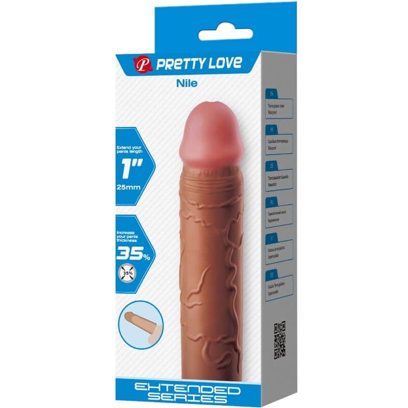 Manchon de pénis nile avec extension de 2,5 CM mulâtre — PRETTY LOVE, vue 7
