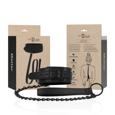 Fetish collier en cuir vegan — INTENSE