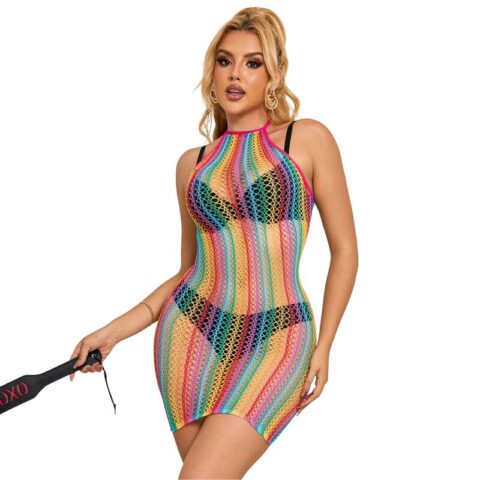 Robe réseille arc-en-ciel taille unique — SUBBLIME