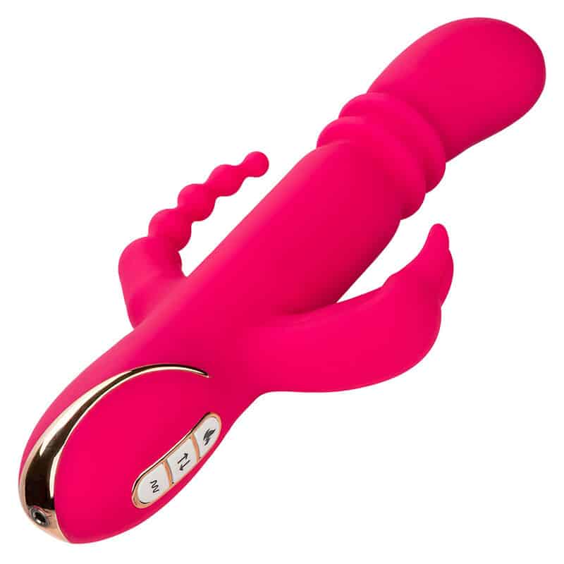 Jack fantasy triple vibrateur chauffant lapin rose — CALEXOTICS