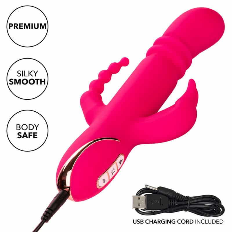 Jack fantasy triple vibrateur chauffant lapin rose — CALEXOTICS, vue 8