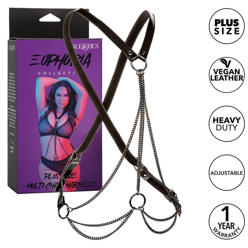 Euphoria harnais multichaîne premium grande taille — CALEXOTICS, vue 2