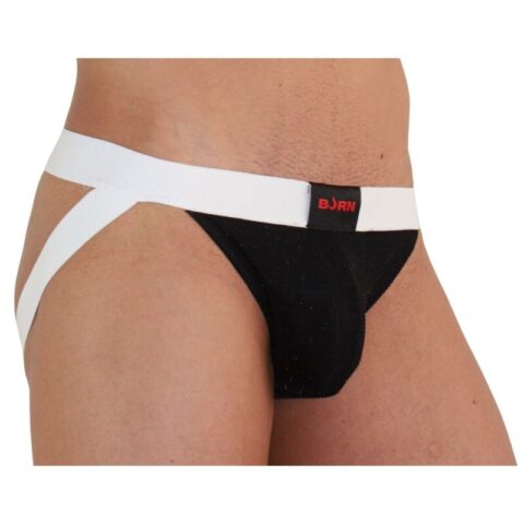 004 Jock noir brillant / blanc L