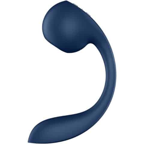 Pro+ wave 4 stimulateur point G et impulsion d'air application gratuite bleu foncé — SATISFYER