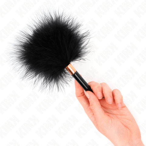 Plumes chacoules en métal doré noir 18 CM — KINK
