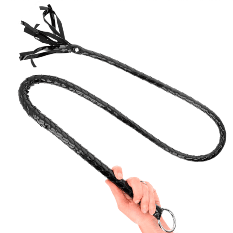 Fouet long en PVC brillant 138 CM — KINK