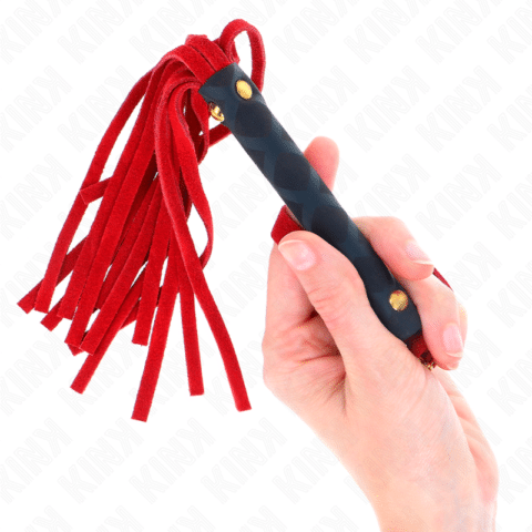 Mini fouet daim rouge 30 CM