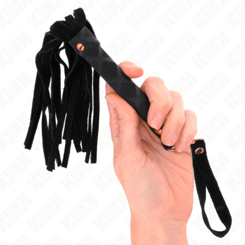 Mini fouet daim noir 30 CM