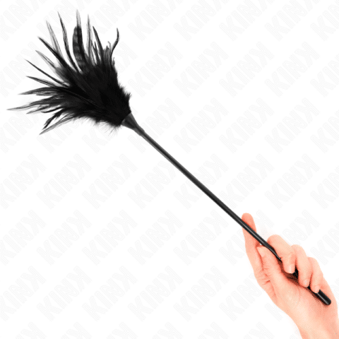 Plusieurs plumes de chatouilles noires 45 CM — KINK