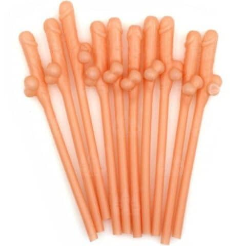 10 Pailles en forme de pénis — DIABLO PICANTE