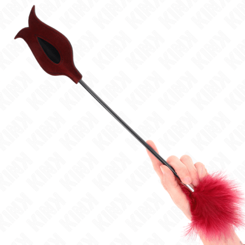 Plumes de chacouilles avec palette en forme de rose 8 CM — KINK
