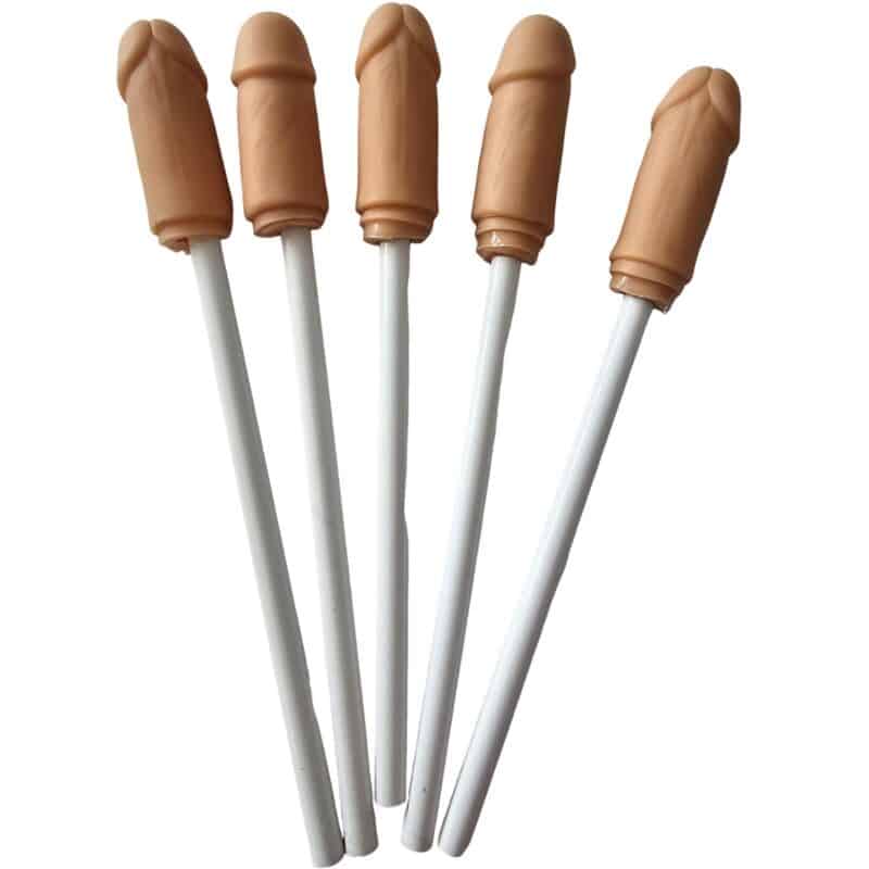 5 Crayons avec pointe de pénis naturelle — DIABLO PICANTE