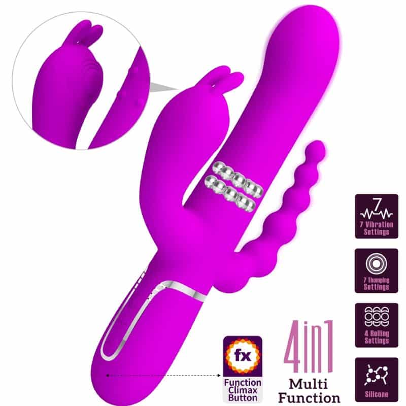Cammy triple vibrateur multifonction 4 en 1 rose — PRETTY LOVE, vue 9