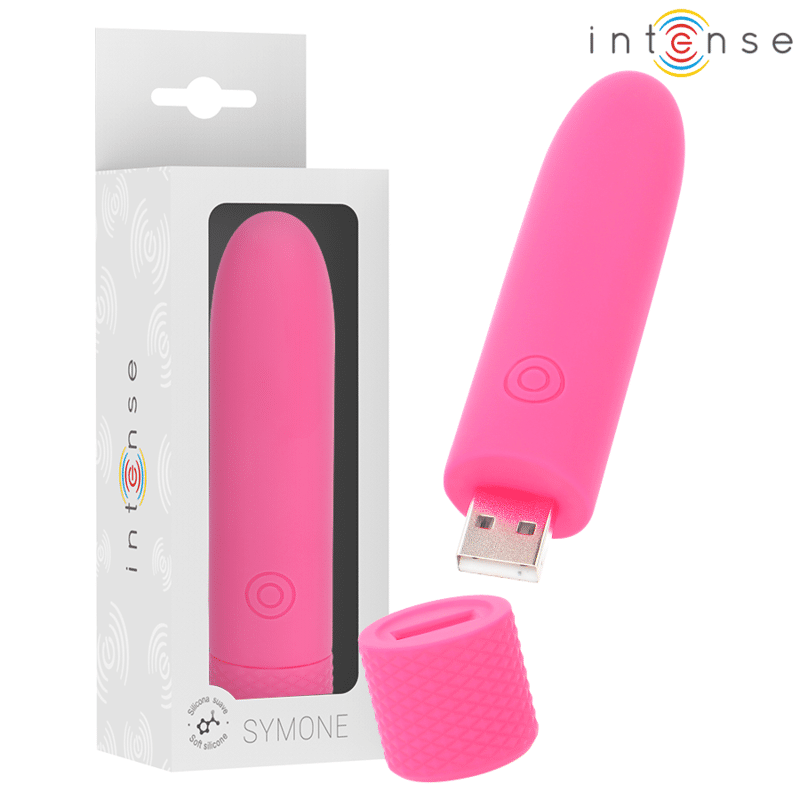 Symone bullet vibrant rechargeable USB 8 vibrations rose 10 X 2,2 CM — INTENSE