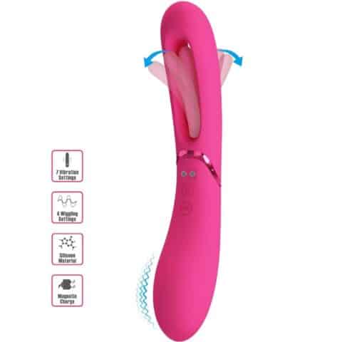 Vibrateur point G lexie 7 vibrations rose