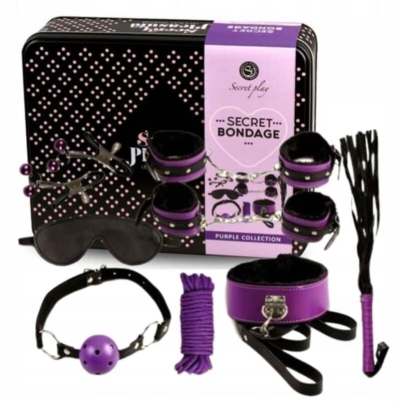 Bdsm set 8PCS purble / noir. — SECRETPLAY, vue 3