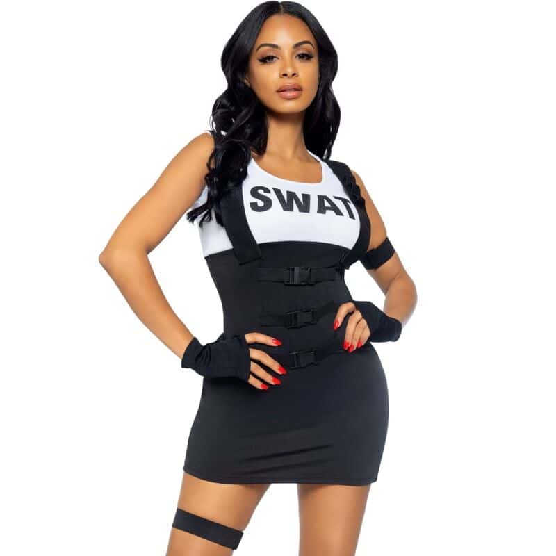 Costume sexy swat officiel noir M/L — LEG AVENUE