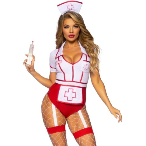 Costume infirmière sexy rouge/blanc M — LEG AVENUE