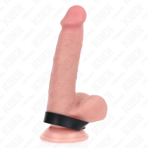 Anneau pénis en cuir avec fermeture à pression 21,5 X 1,5 CM — KINK