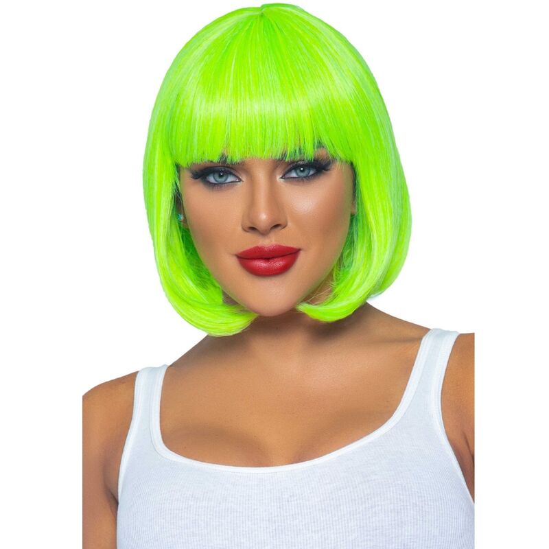 Perruque BOB fluorescente vert fluo — LEG AVENUE