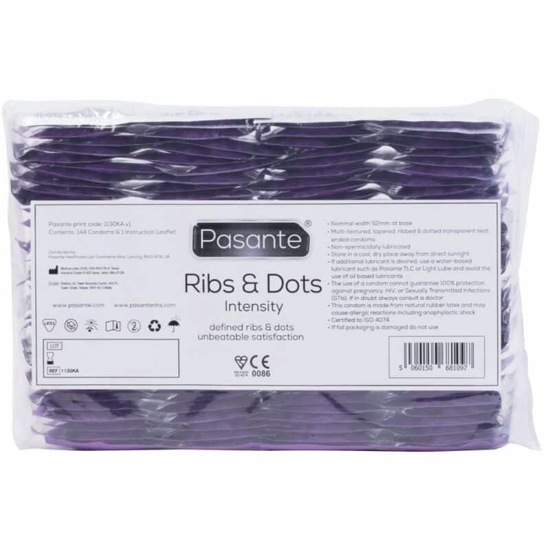 Préservatifs intensité ribs & dots 144 unités — PASANTE