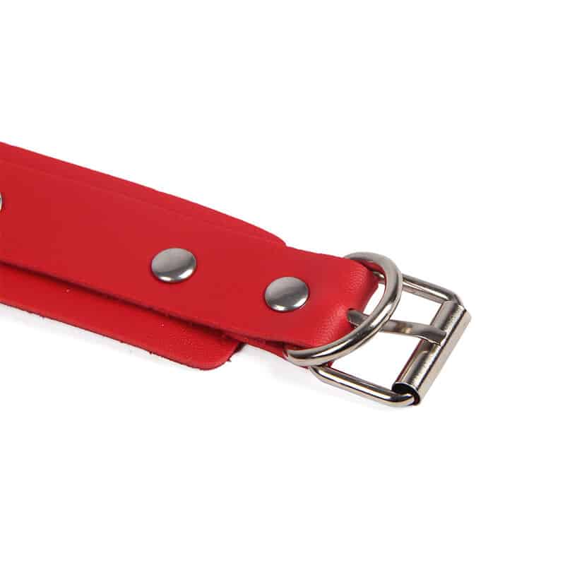 Menottes avec ceinture de bondage rouge taille unique — SUBBLIME, vue 7