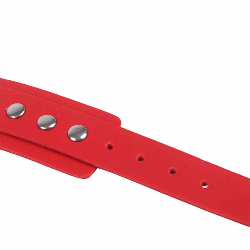 Menottes avec ceinture de bondage rouge taille unique — SUBBLIME, vue 8