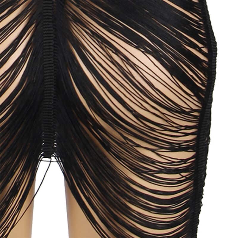 Robe à bretelles + string noir S/M — SUBBLIME, vue 5