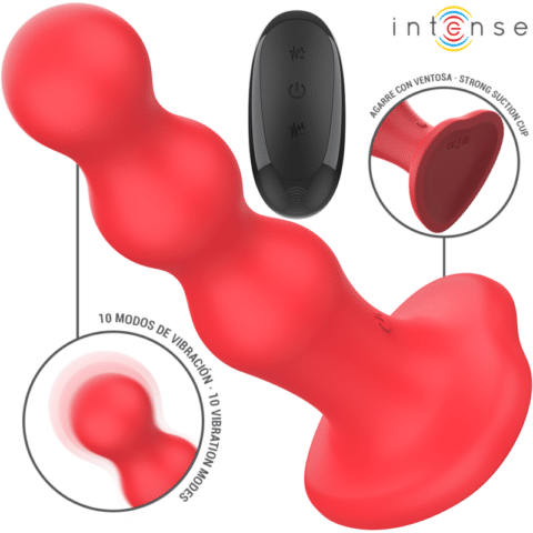 Cody vibrateur avec ventouse télécommande rouge — INTENSE
