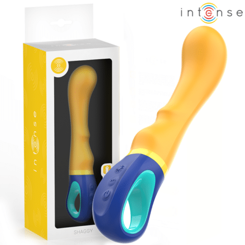Vibrateur point G jaune shaggy — INTENSE