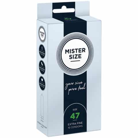 Préservatifs taille XS 47 MM (10 unités) — MISTER SIZE